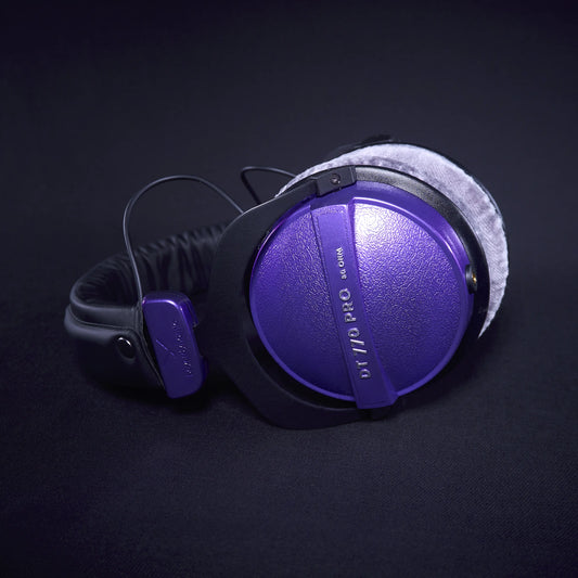 Beyerdynamic DT 770 Pro 80 Ohm – Painted Metallic Purple, Detachable Cable Mod